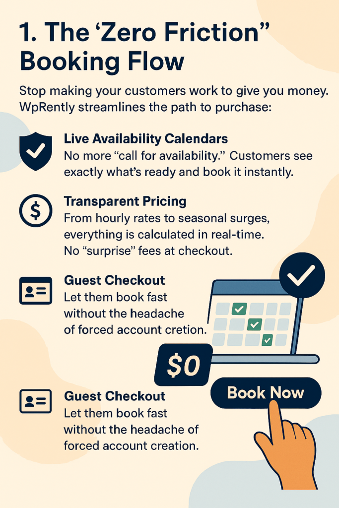 zero friction booking flow